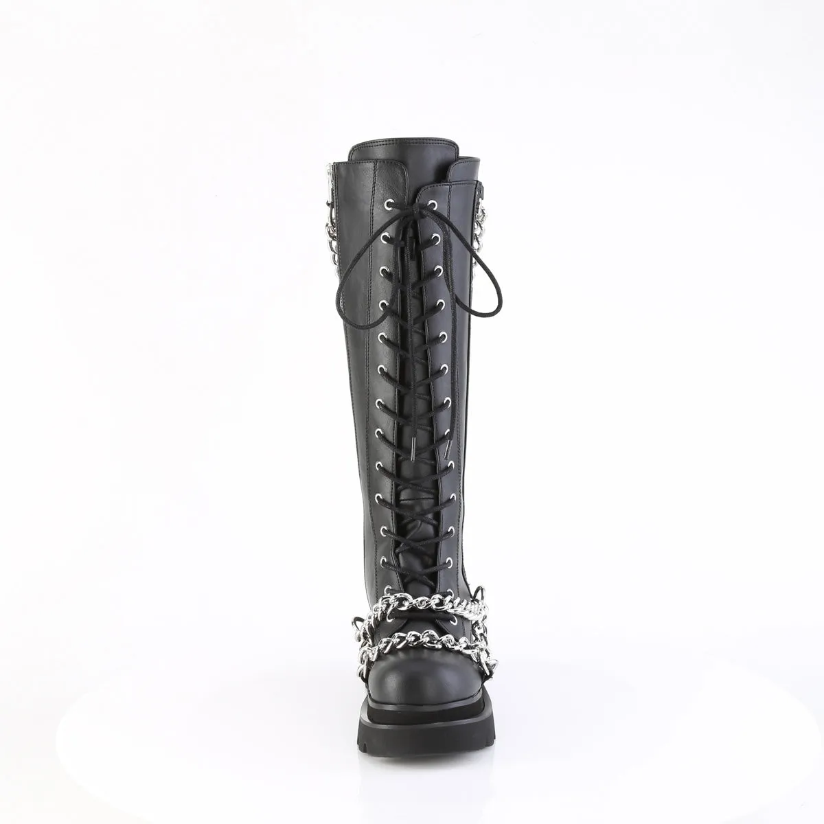2 Inch Platform RENEGADE-215 Black Vegan Leather Chuka Boots