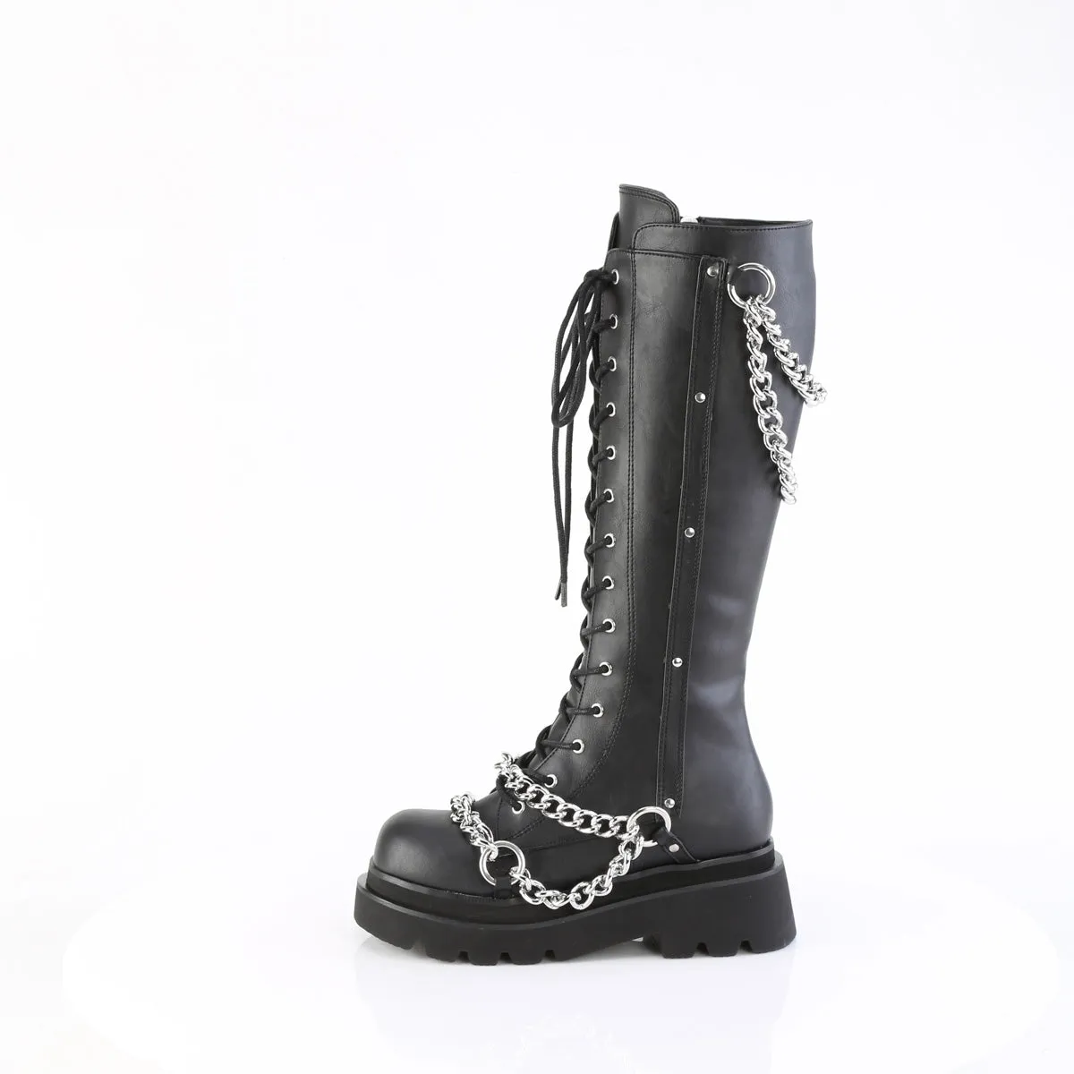 2 Inch Platform RENEGADE-215 Black Vegan Leather Babys Boots