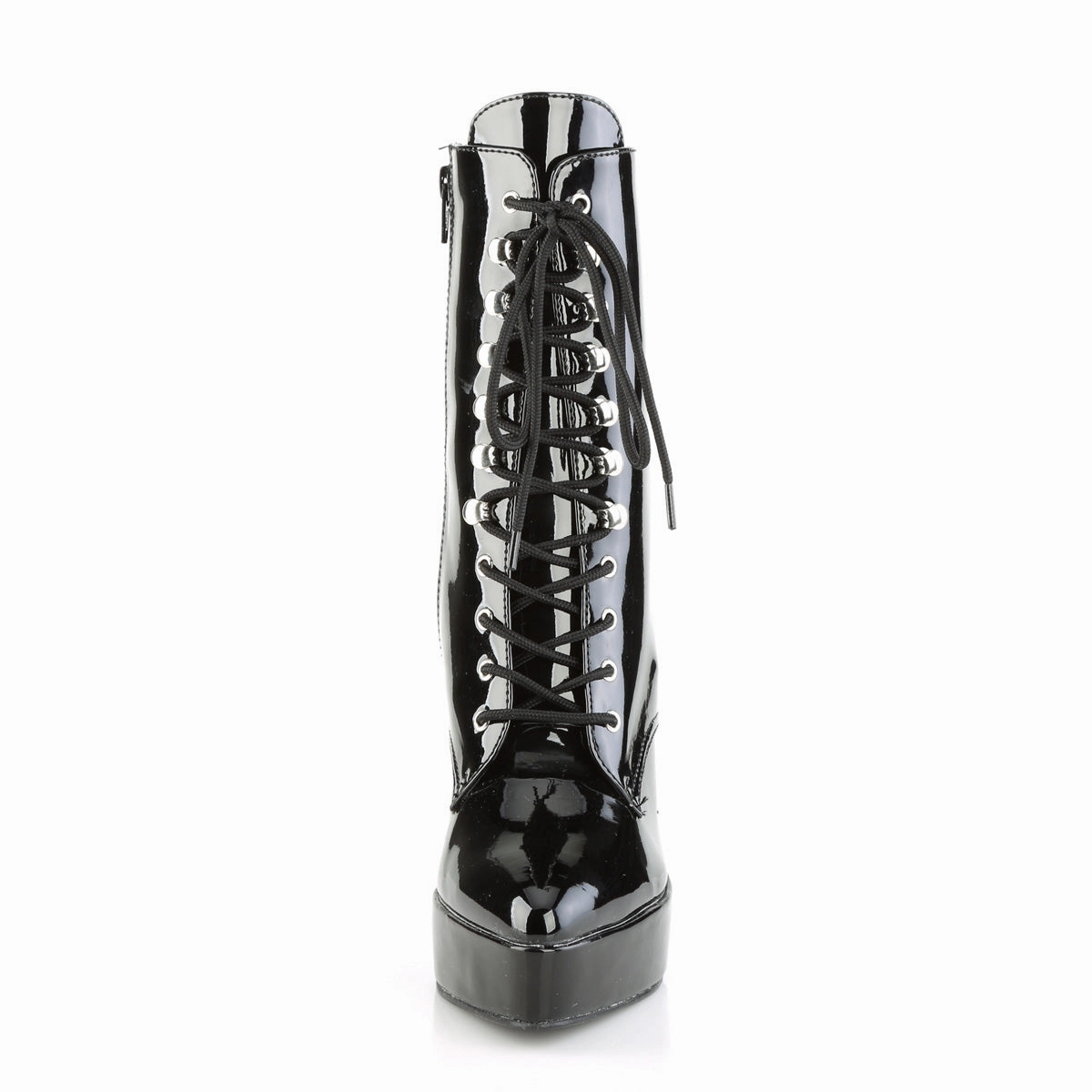 Cool Safety Boots 5 Inch Heel INDULGE-1020 Black Patent