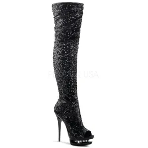 6 Inch Heel BLONDIE-R-3011 Black Sequins Ariat Roughout Boots