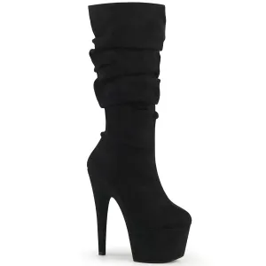 Newborn Boots 7 Inch Heel ADORE-1061 Black Suede