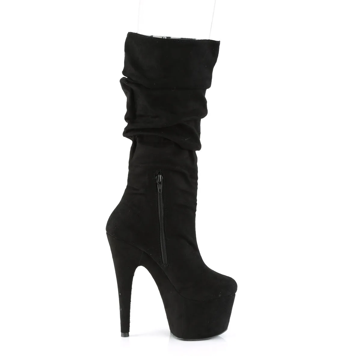 Santa Boots For Decoration 7 Inch Heel ADORE-1061 Black Suede