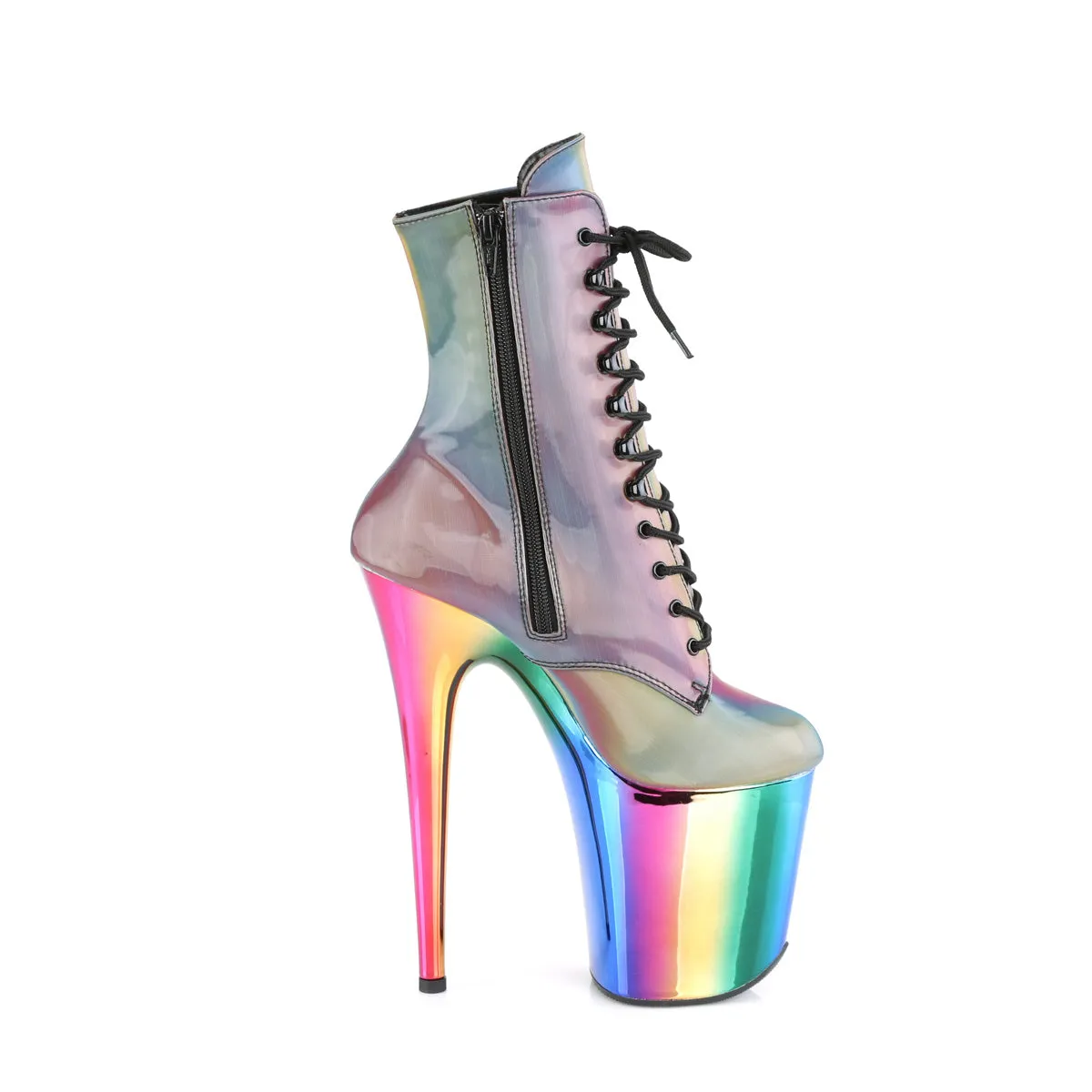 Dr Airwair Boots 8 Inch Heel FLAMINGO-1020RC Rainbow Reflective