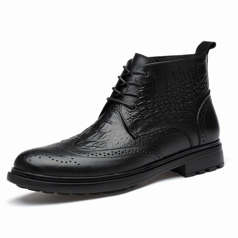  West Louis Alligator Design Chelsea Boots With Laces