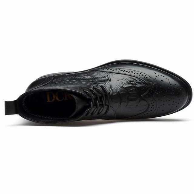 West Louis Alligator Design Chelsea Boots With Laces