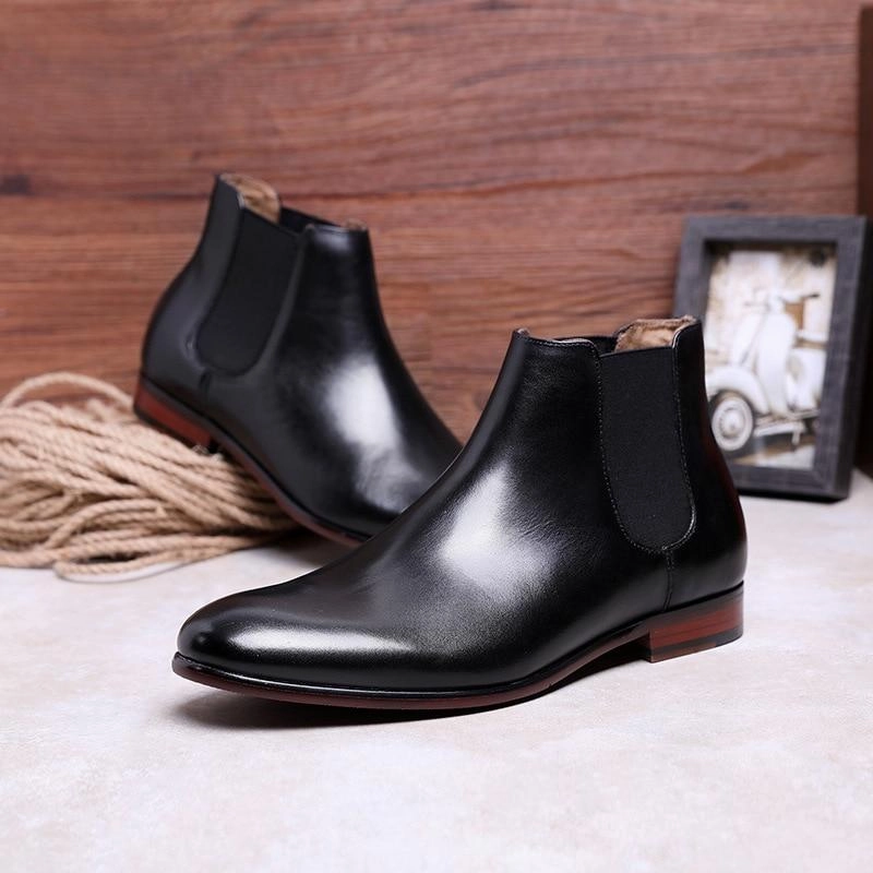 West Louis British Style Chelsea Leather Boots