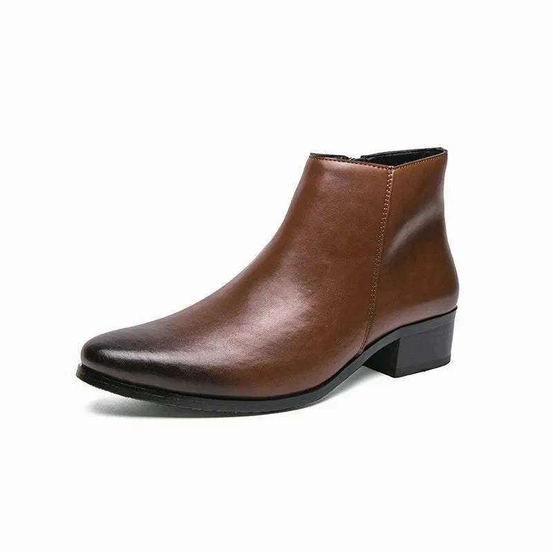 West Louis Genuine Leather Side Zipper Elegant Chelsea Boots
