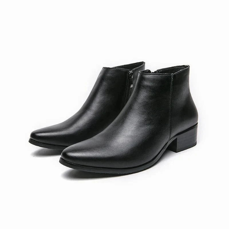 West Louis Genuine Leather Side Zipper Elegant Chelsea Boots