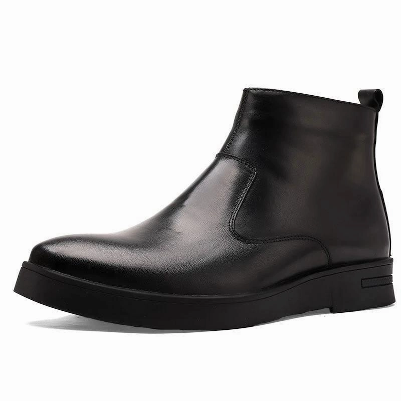  West Louis Leather Boots With Zipper