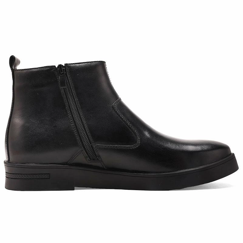 West Louis Leather Boots With Zipper