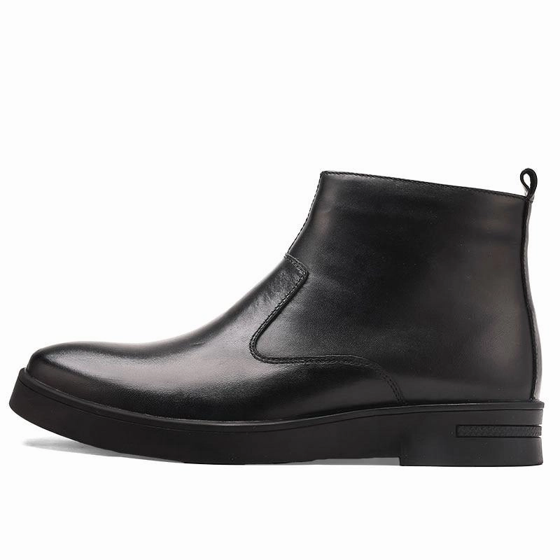 West Louis Leather Boots With Zipper