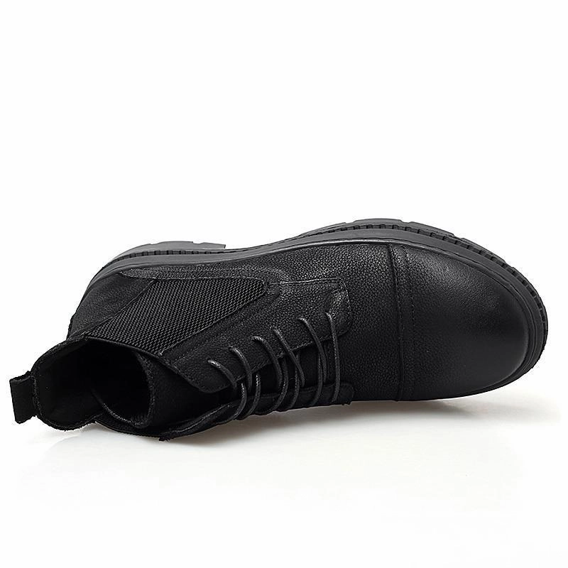 West Louis Motorcycle Style Leather Ankle Boots