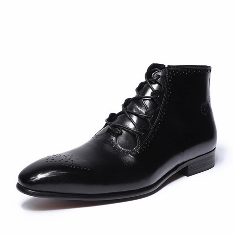 West Louis Texas Lucky Genuine Leather Ankle Boots
