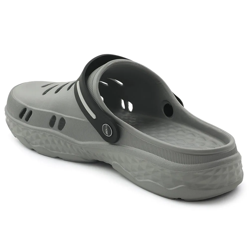 A-HA Casual Grey Clogs For Men BEACHRIDEM By Liberty Orthopaedic Sandals