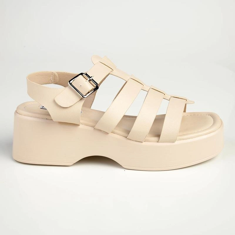 Slip On Huaraches Madison Jizelle Platform Sandals - Nude