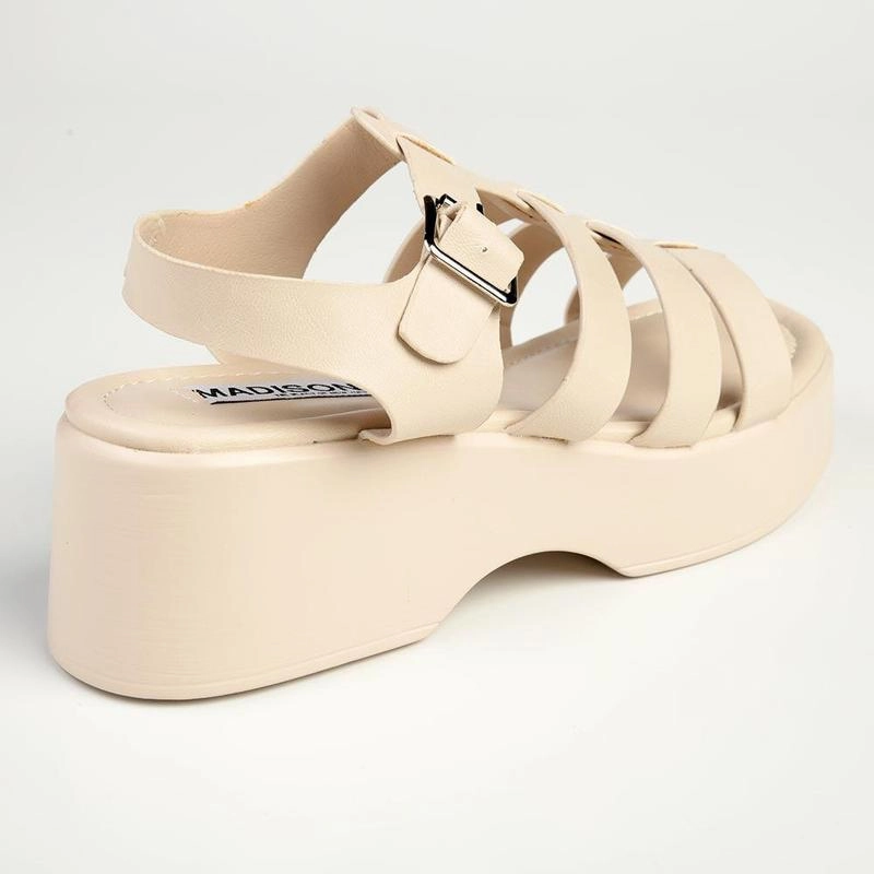 Madison Jizelle Platform Sandals - Nude Oxford Slip Ons