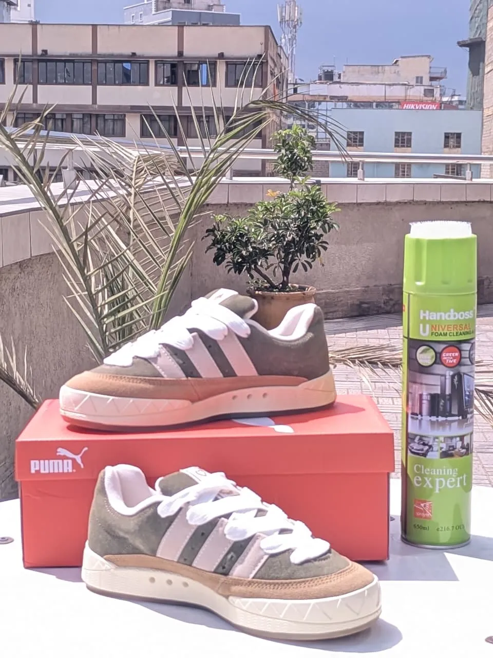 Humana And Silver Sneakers Adidas Campus Suede  Olive Brown Edition