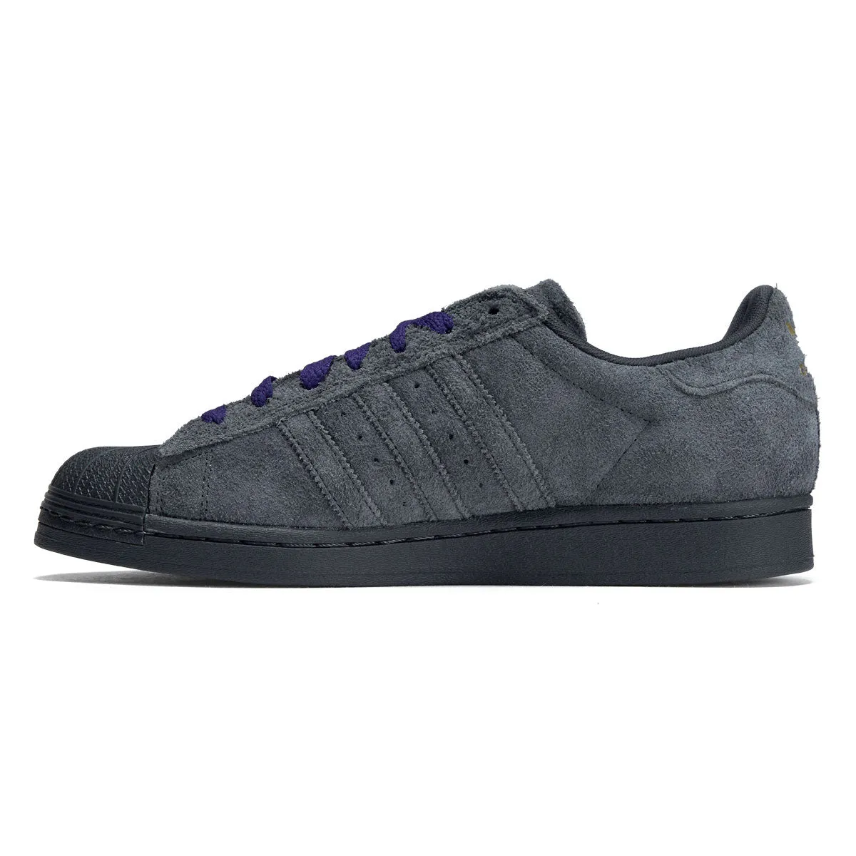 Adidas Superstar ADV Shoes - Carbon/Carbon/Purple Youth Future Court 3 Basketball Shoes