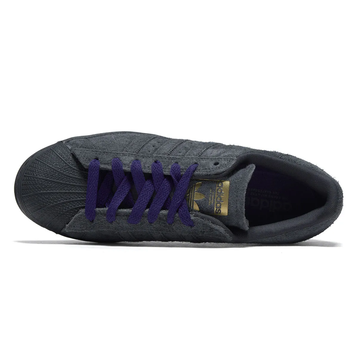 Adidas Superstar ADV Shoes - Carbon/Carbon/Purple Kevin Johnson Basketball Shoes