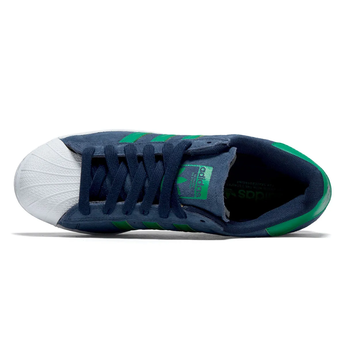 Adidas Superstar ADV Shoes - Collegiate Navy/Green/Ftwr White Basketball Shoes Banned