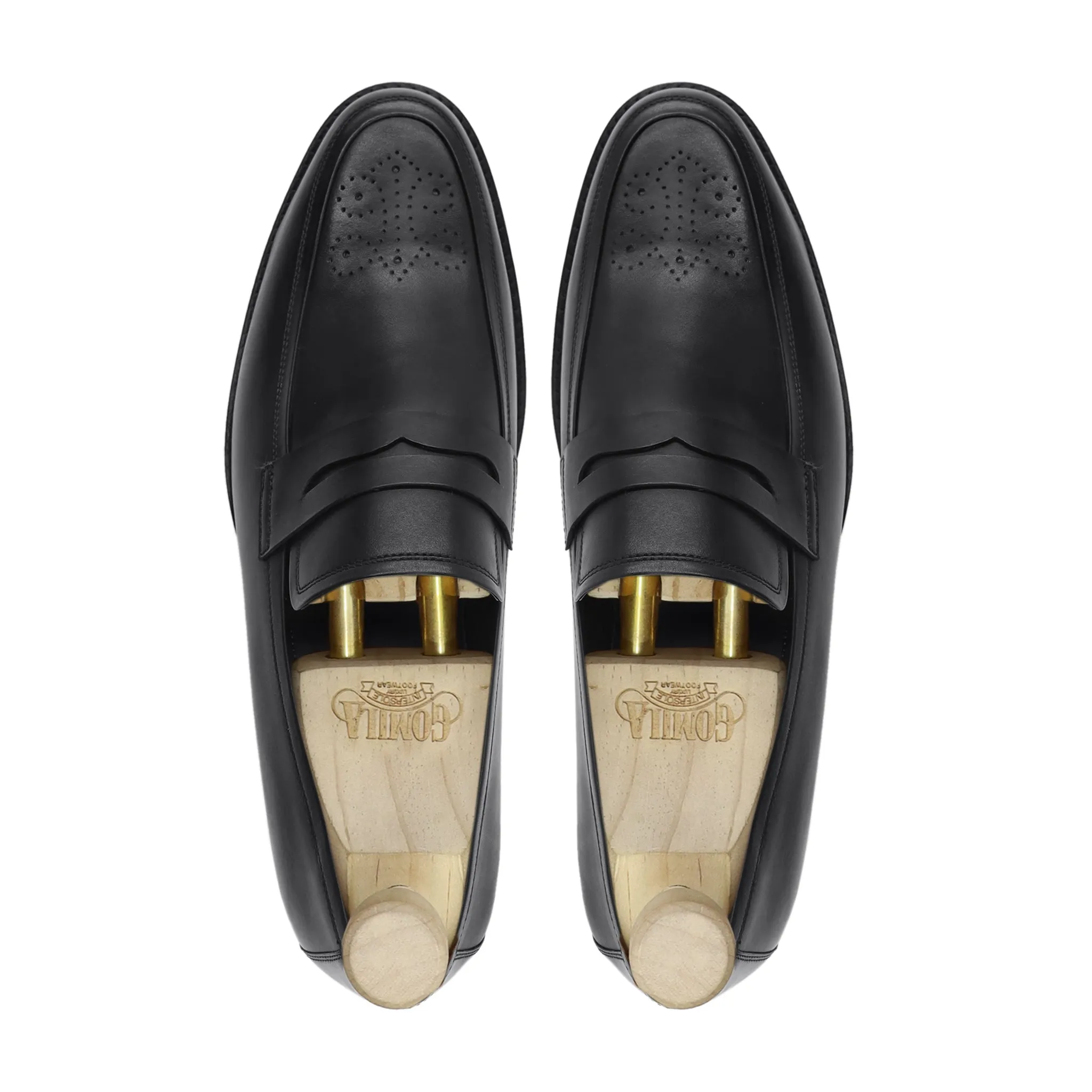 Indian Loafers Adolf - Men's Black Calf Leather Loafer