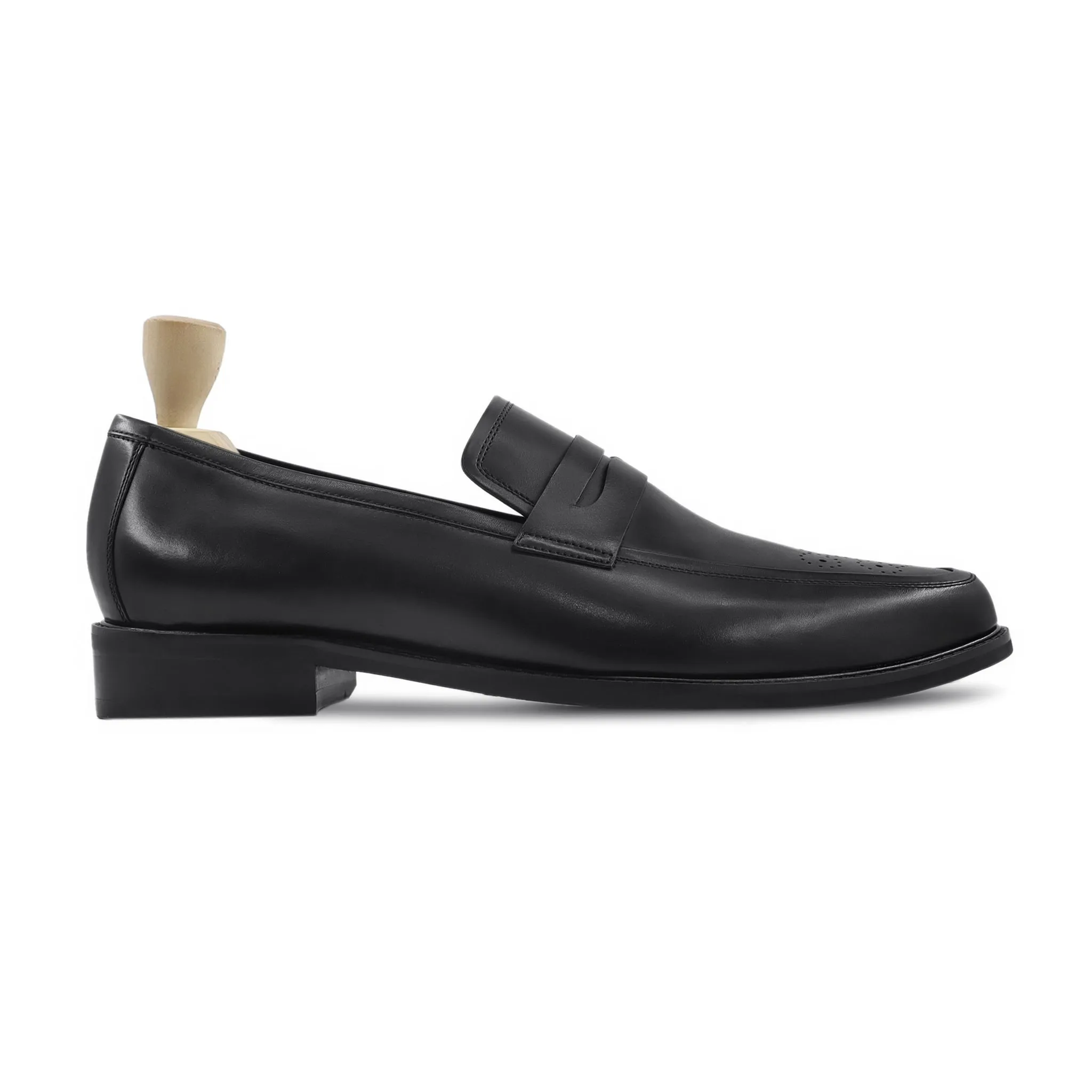 Casual Loafers With Shorts Adolf - Men's Black Calf Leather Loafer