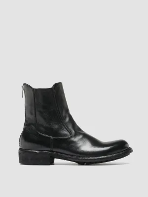 LEGRAND 229 - Black Leather Zip Boots Chelsea Boots Work Boots