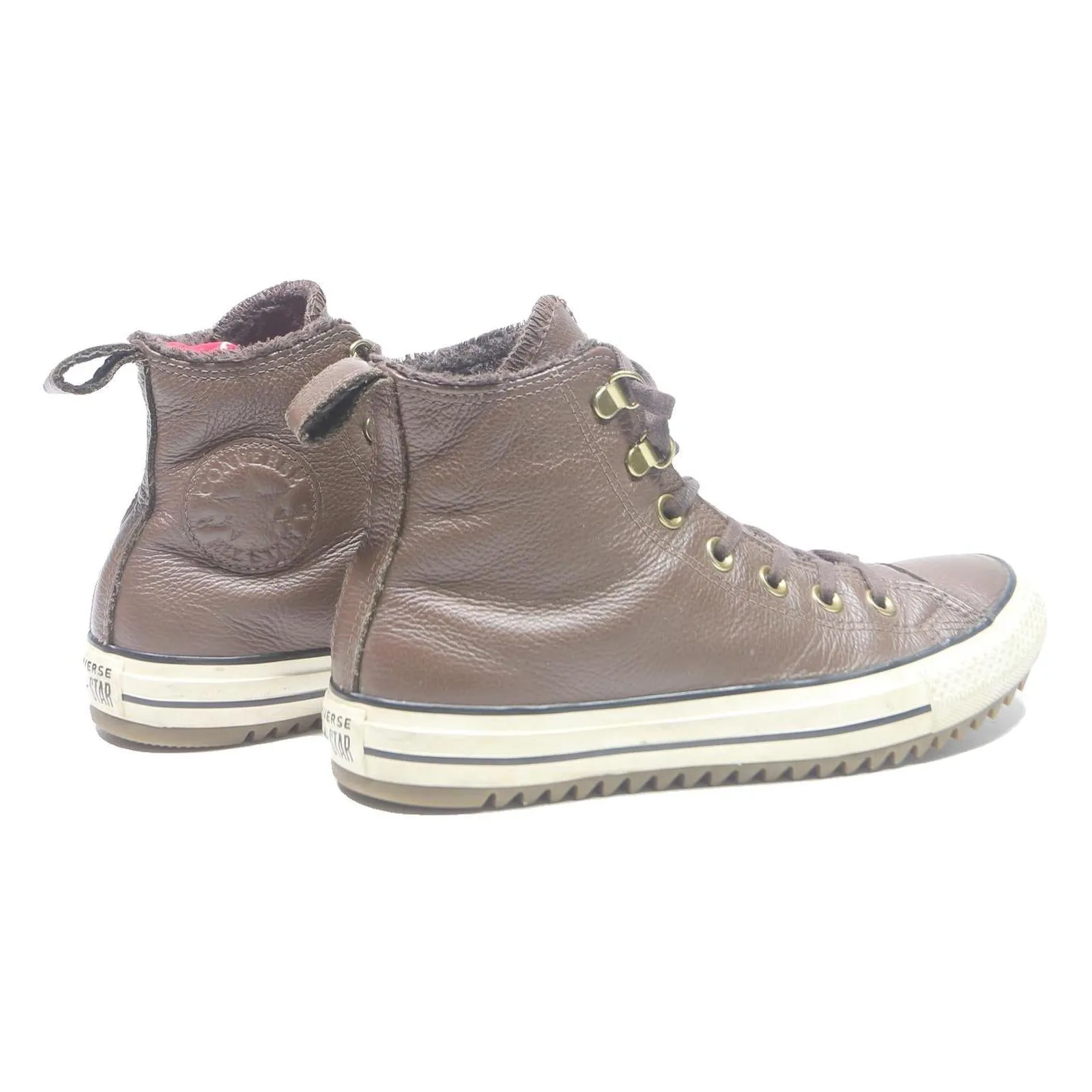Styles Of Boots CONVERSE Chuck Taylor Women Lace-Up Trainers Boots Brown Polyester UK 4.5