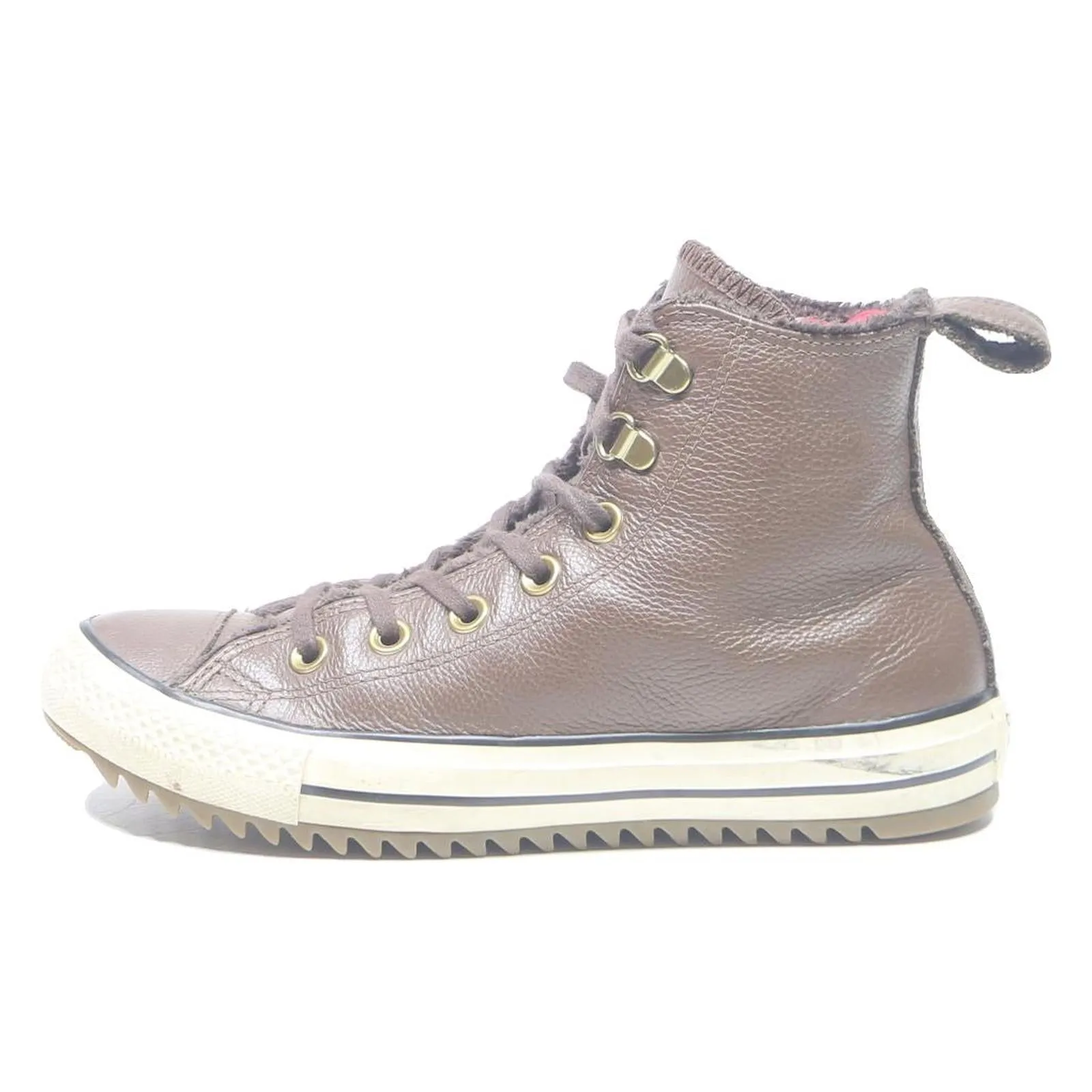 Hip Boots CONVERSE Chuck Taylor Women Lace-Up Trainers Boots Brown Polyester UK 4.5