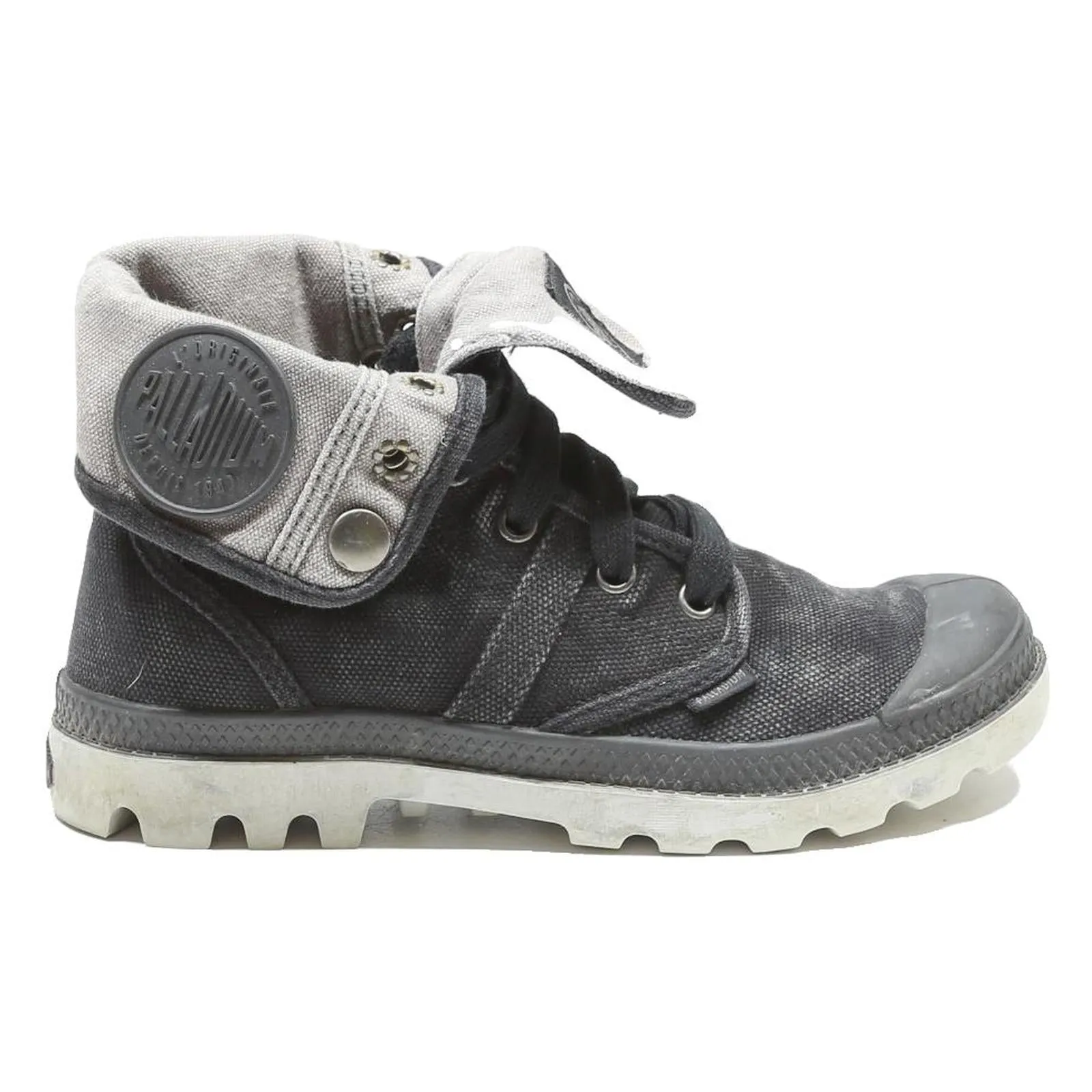 PALLADIUM Baggy Canvas Womens Ankle Boots Black & Grey UK 3.5 Casual Outdoor Dolce Vita Auggie Boots