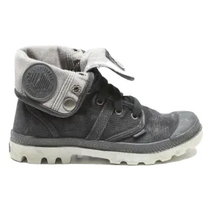 PALLADIUM Baggy Canvas Womens Ankle Boots Black & Grey UK 3.5 Casual Outdoor Outfits With Boots And Dresses