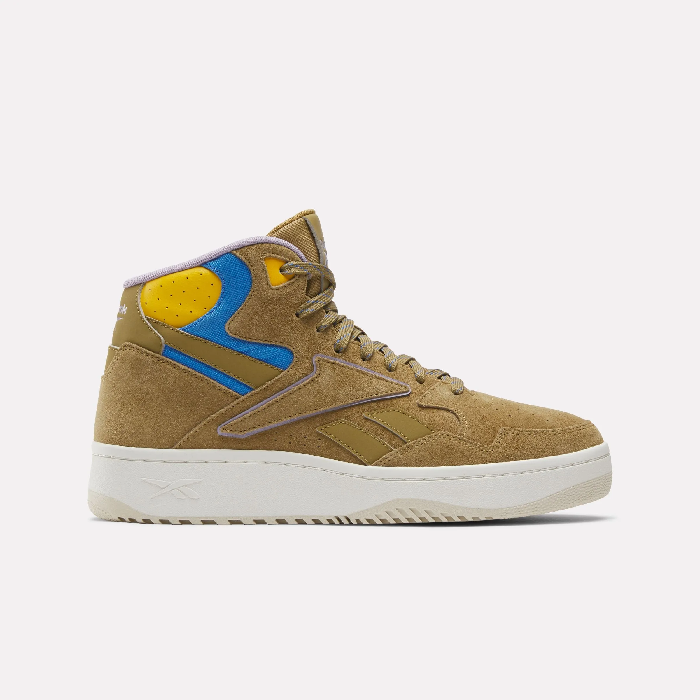 Dual Basketball Shoes Atr Chill Mid Basketball Shoes Khaki Brown/Gold/Kinticblue
