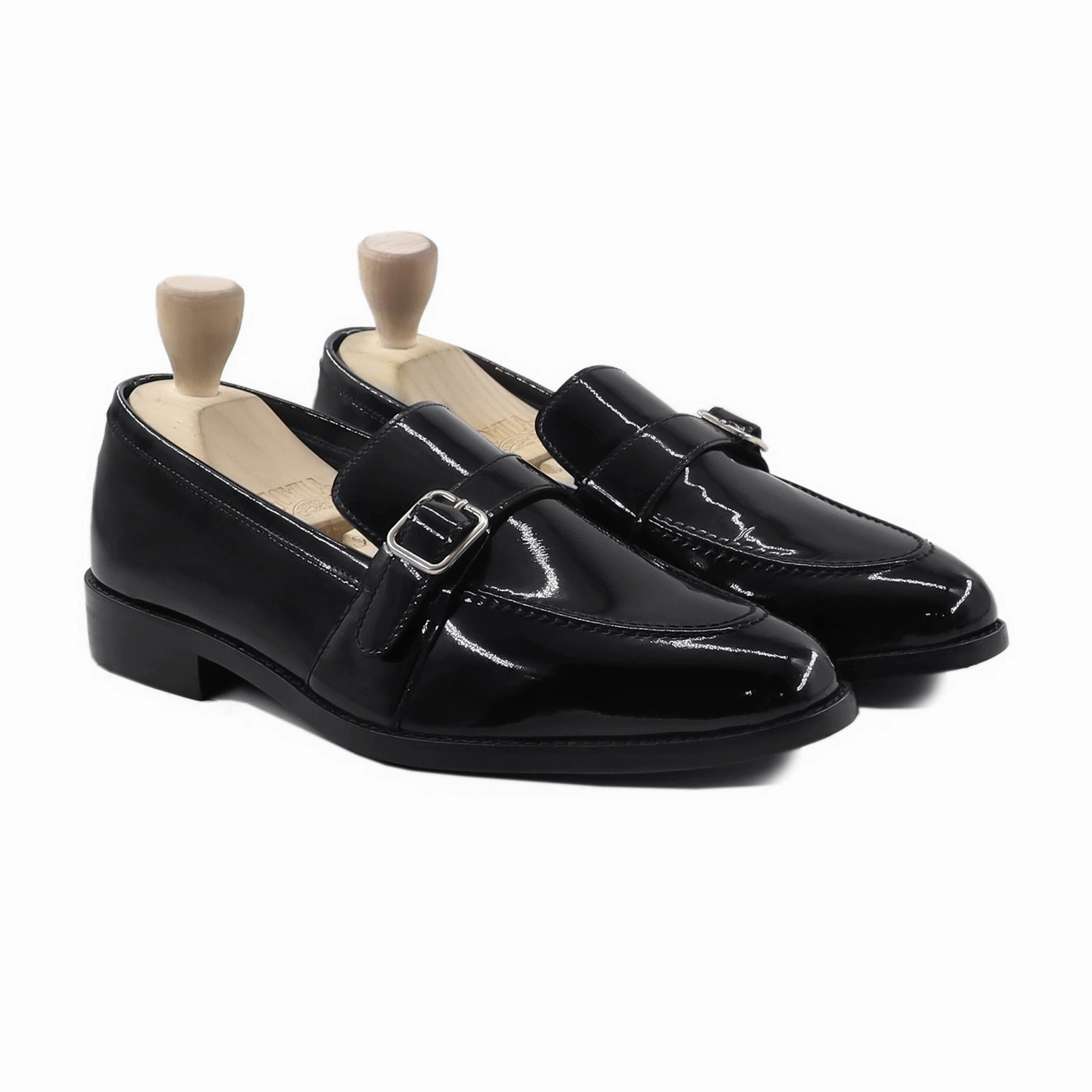 Leather Lug Sole Loafers Albin - Men's Black Patent Leather Loafer