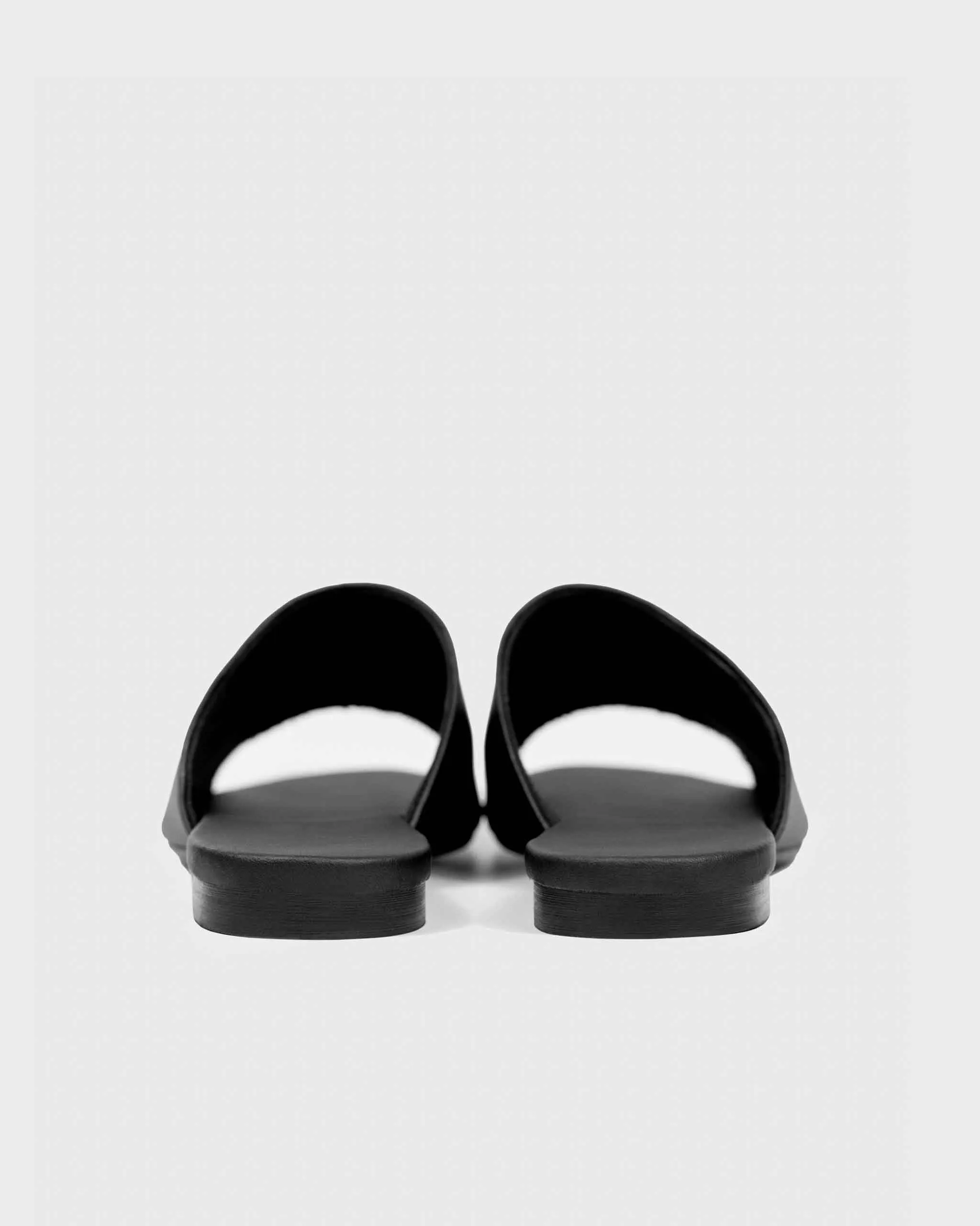 Ritzy Slides Black made of grapes leather Slip Ons Size 15