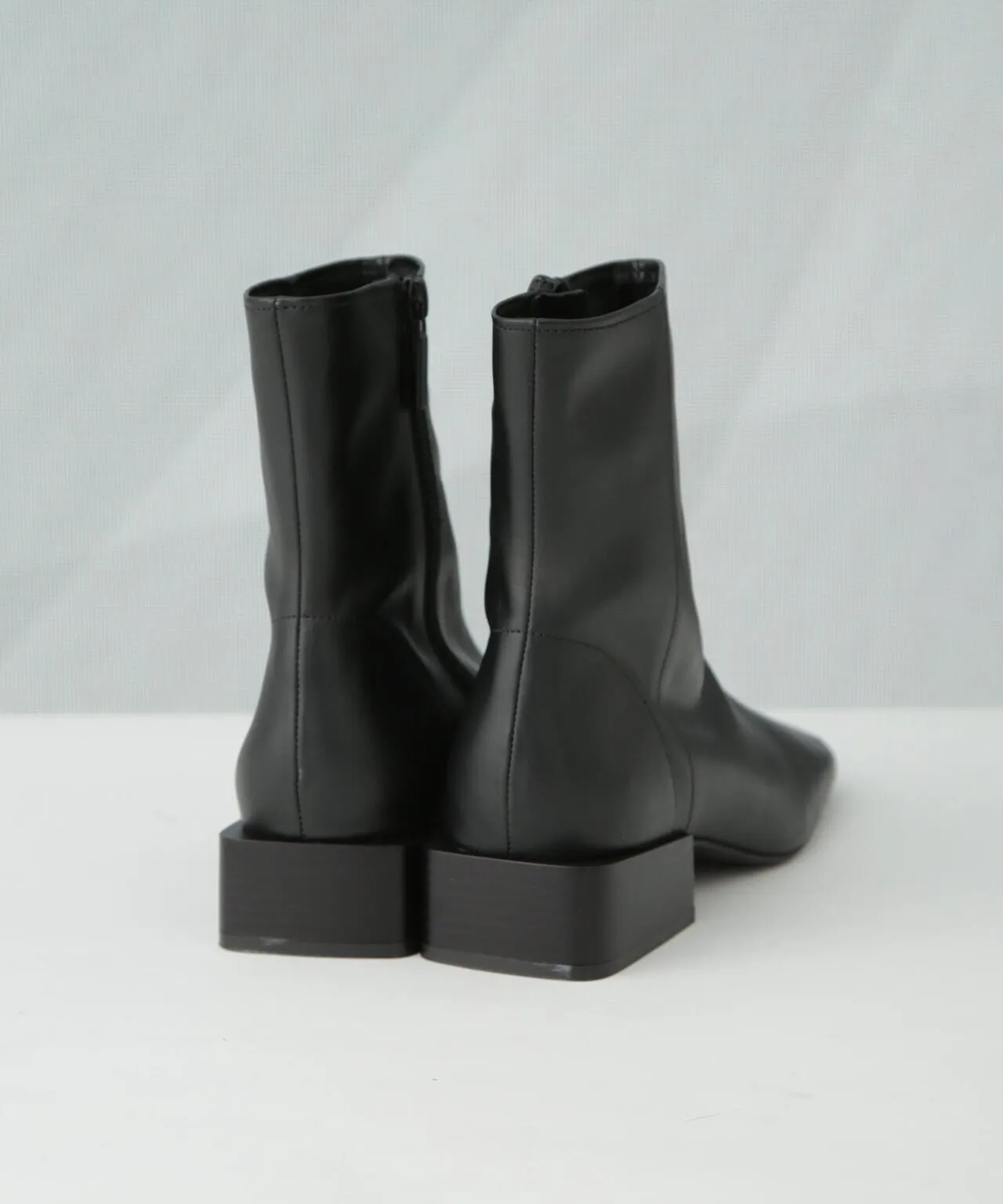 Leather Biker Boots Azur/