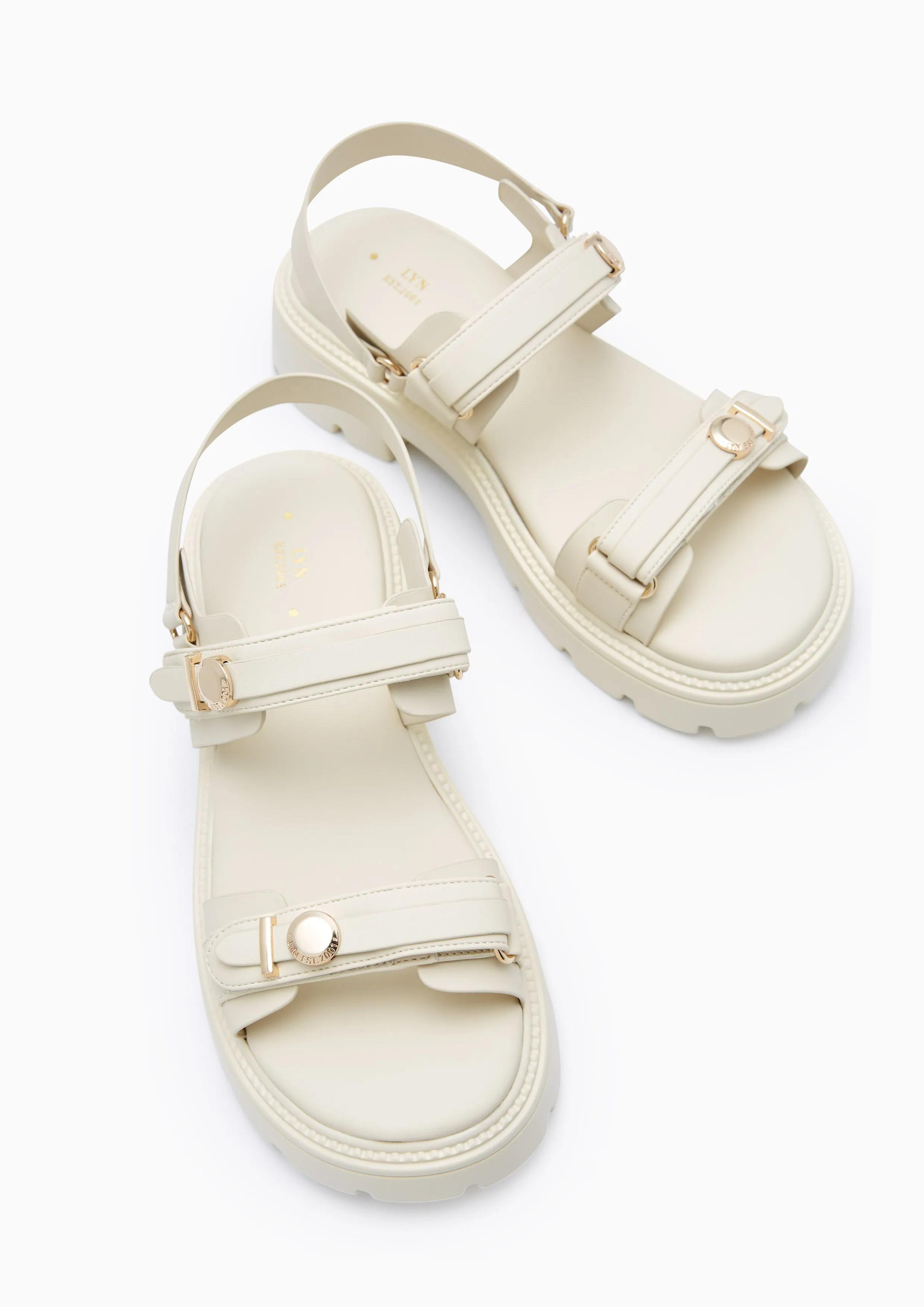 Anderson Slingback Platform Sandals Ivory Sandals In Barbados