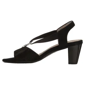 Ara Raizel Black Dress Sandal (Women's) Luxury Brands Sandals