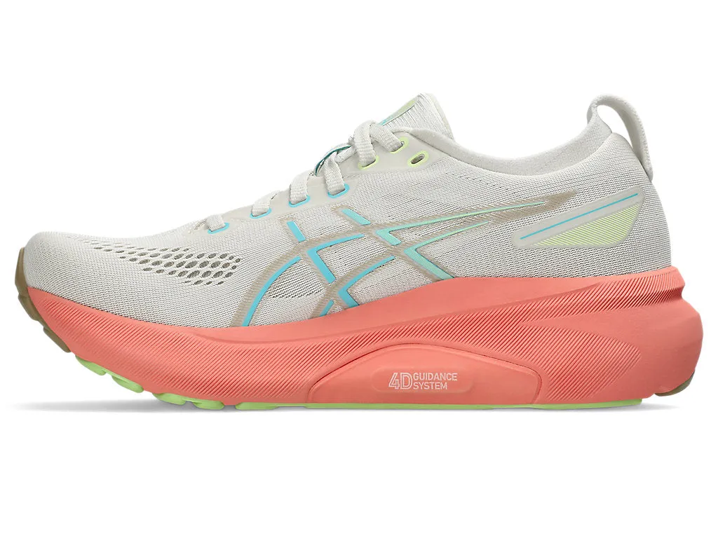 608v5 Training Shoes Asics Womens Gel Kayano 31- Birch/Energy Aqua (1012B670-200)