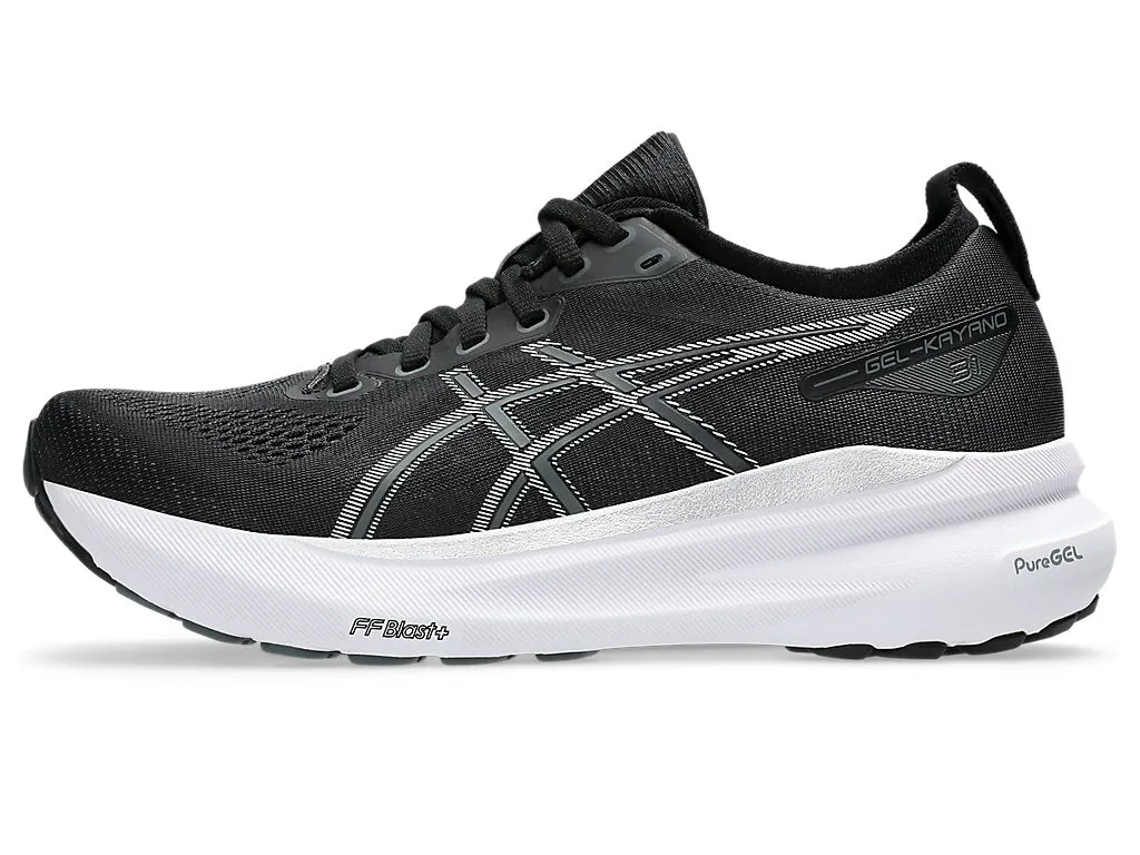 Asics Womens Gel Kayano 31- Black/Pure Silver (1012B670-002) Super Training Shoes