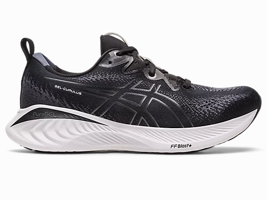 Best Shoes For Boot Camp Training Asics Womens Gel Cumulus 25 Wide- Black/White (1012B439-002)