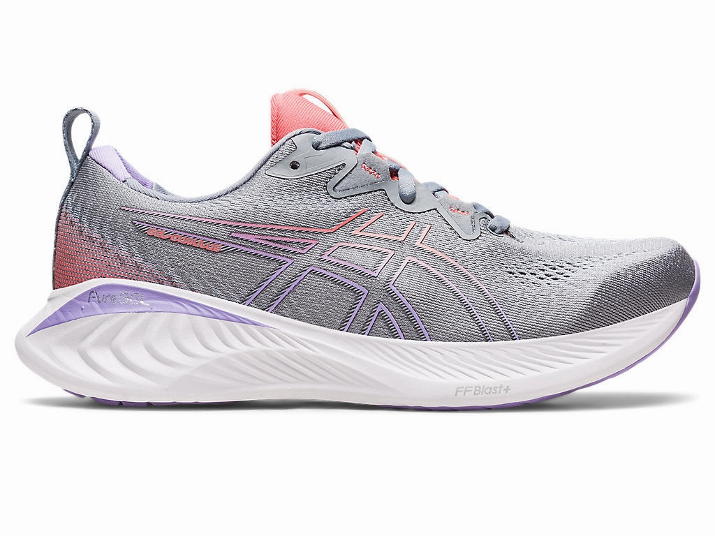 Asics Womens Gel Cumulus 25 Wide- Sheet Rock/Papya (1012B439-020) Ua Cam Highlight Training Shoes