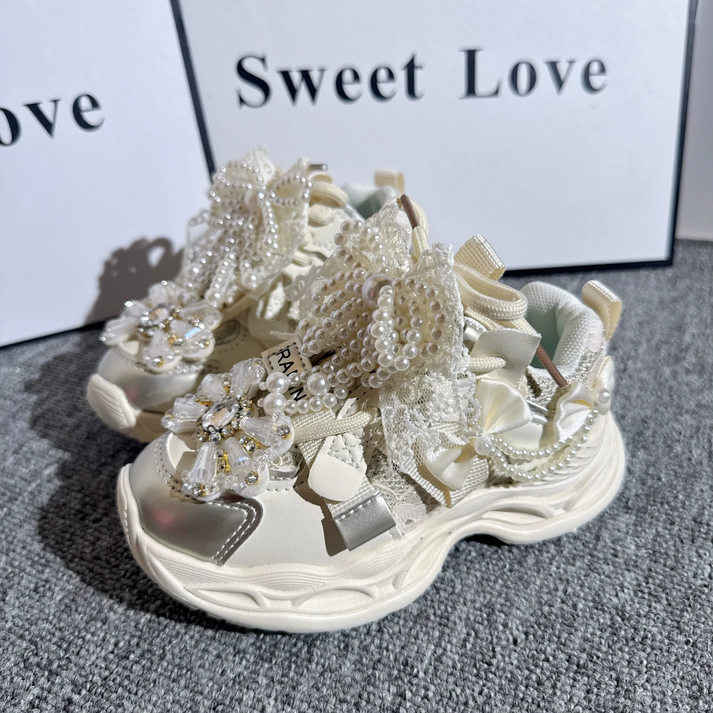 Autumn Girls' Thick-soled Velcro Running Shoes Ua Bandit Trail 3 Running Shoes