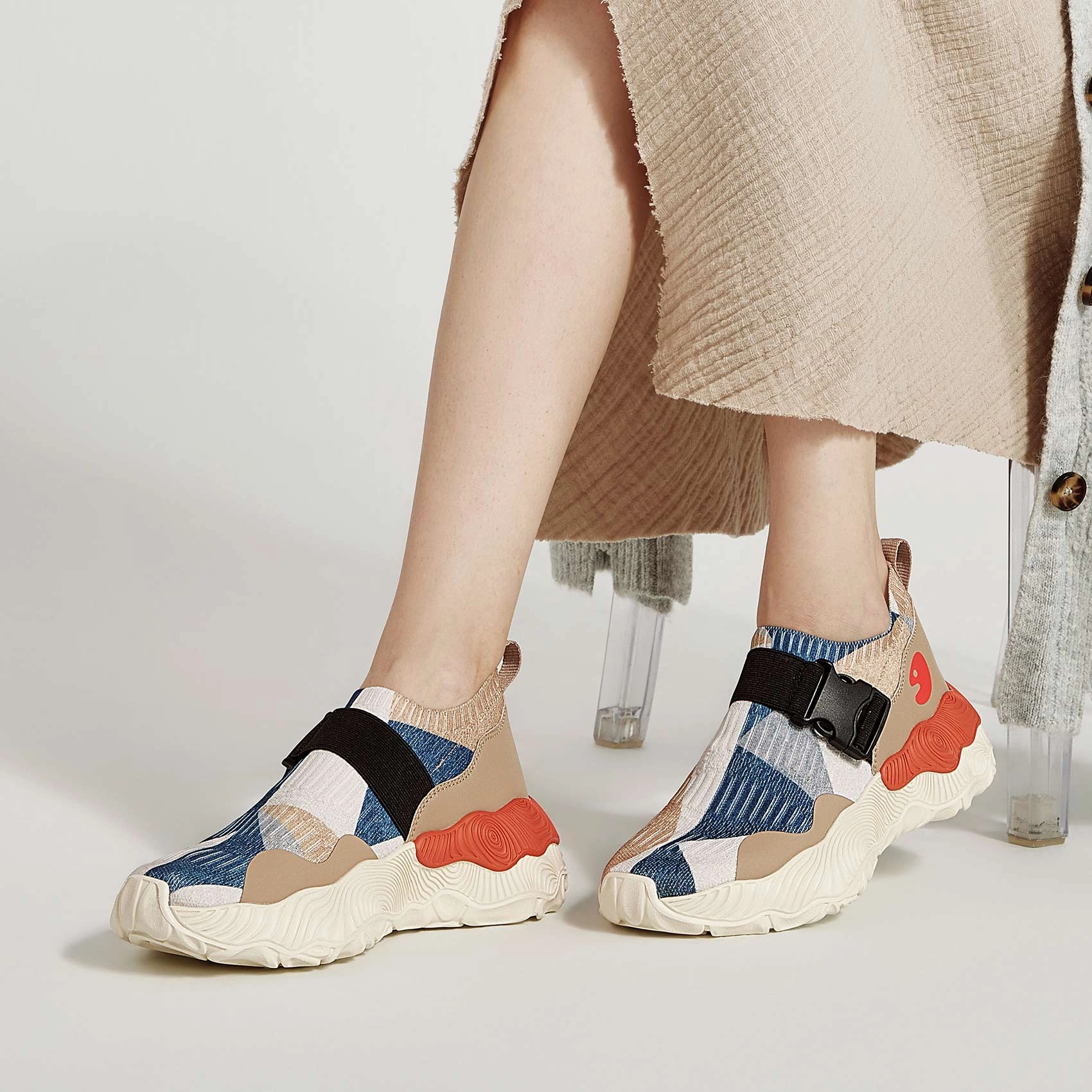 White Platform Sneakers Autumn Barn Teide Park II Women