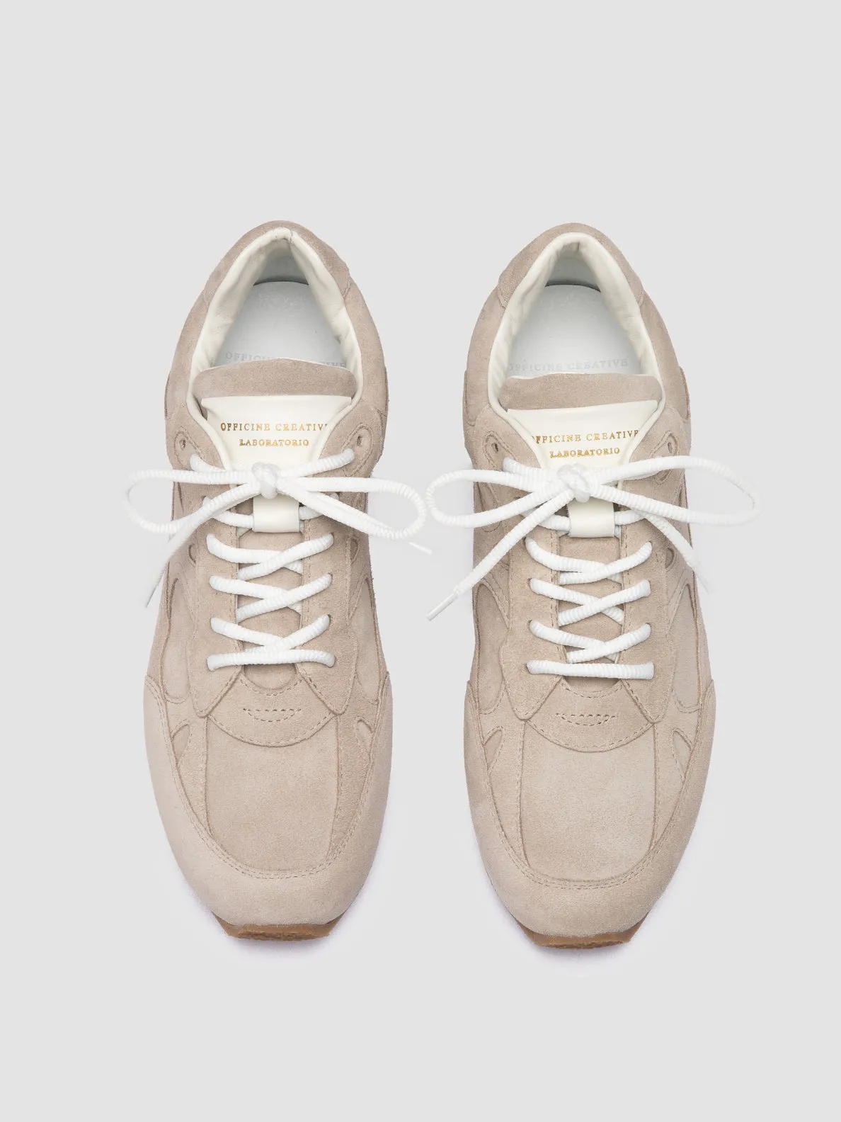 AWAY 101 - Ivory Suede Low Top Sneakers Forte Lounger Sneakers
