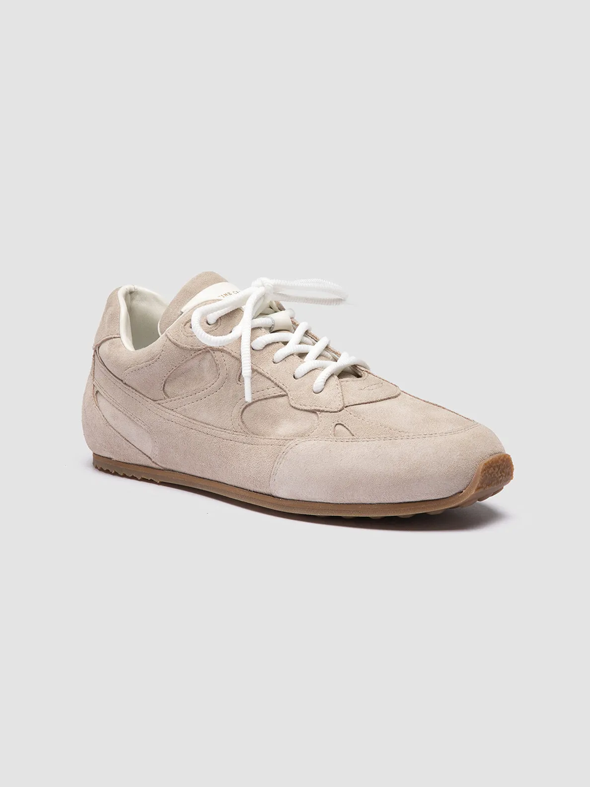 Taos Leather Sneakers AWAY 101 - Ivory Suede Low Top Sneakers