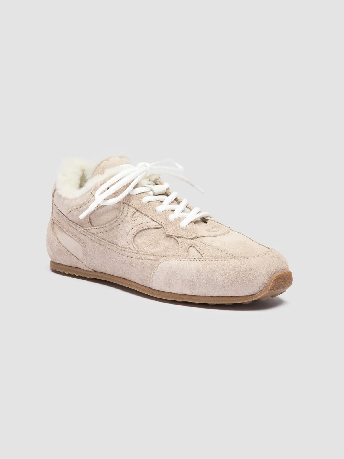 Basketball Shoes Fashion AWAY 102 - Ivory Suede Sneakers