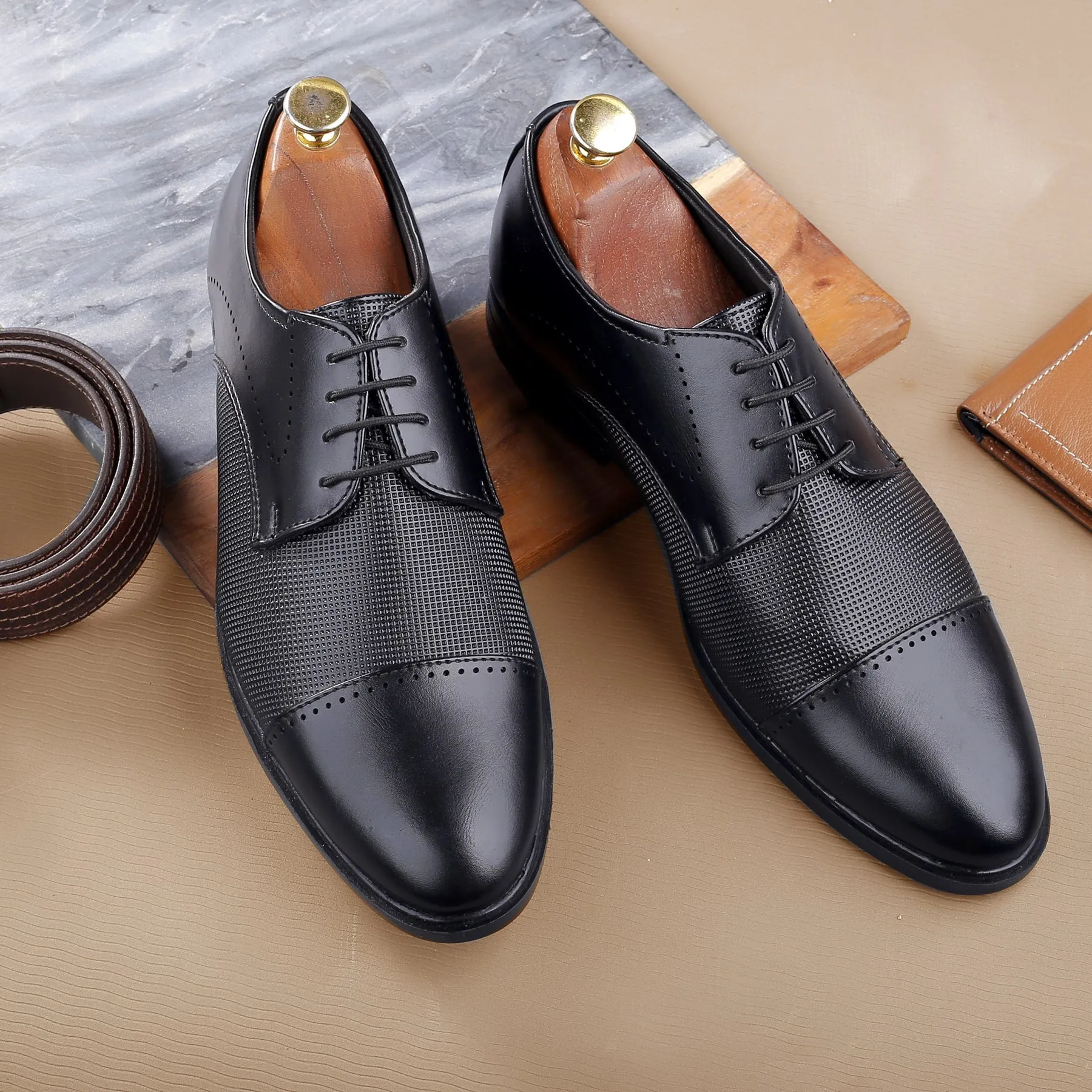 Dress Shoes Achilles Tendonitis Bacca Bucci WINDSOR Formal Shoes with Superior Comfort | All Day Wear Office Or Party Lace-up Shoes