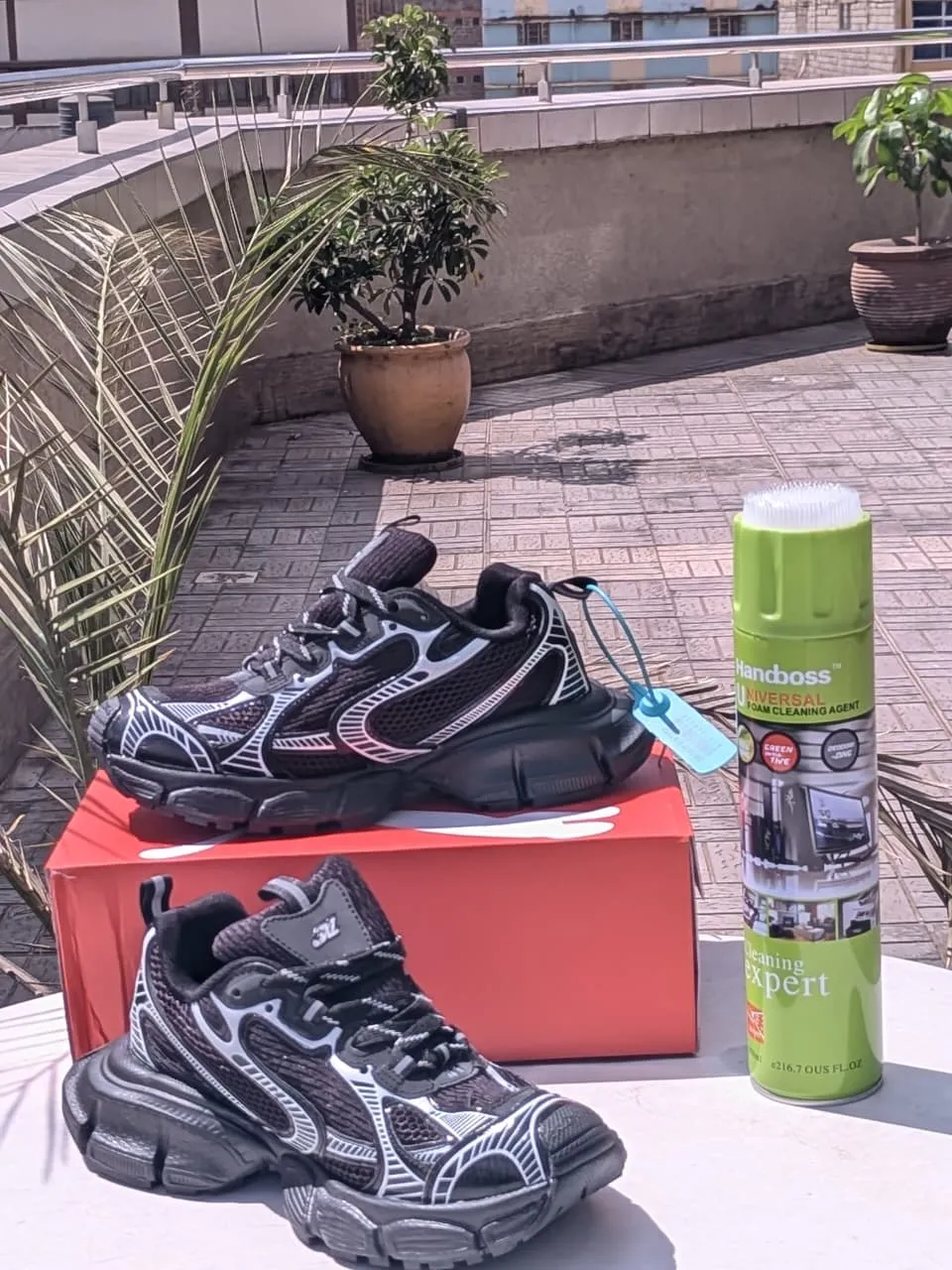 Blowfish Shoes Sneakers Balenciaga Track  Black & White Edition