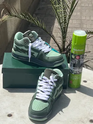 Kevin Garnett Sneakers Bape Star High Cut- Lime Green