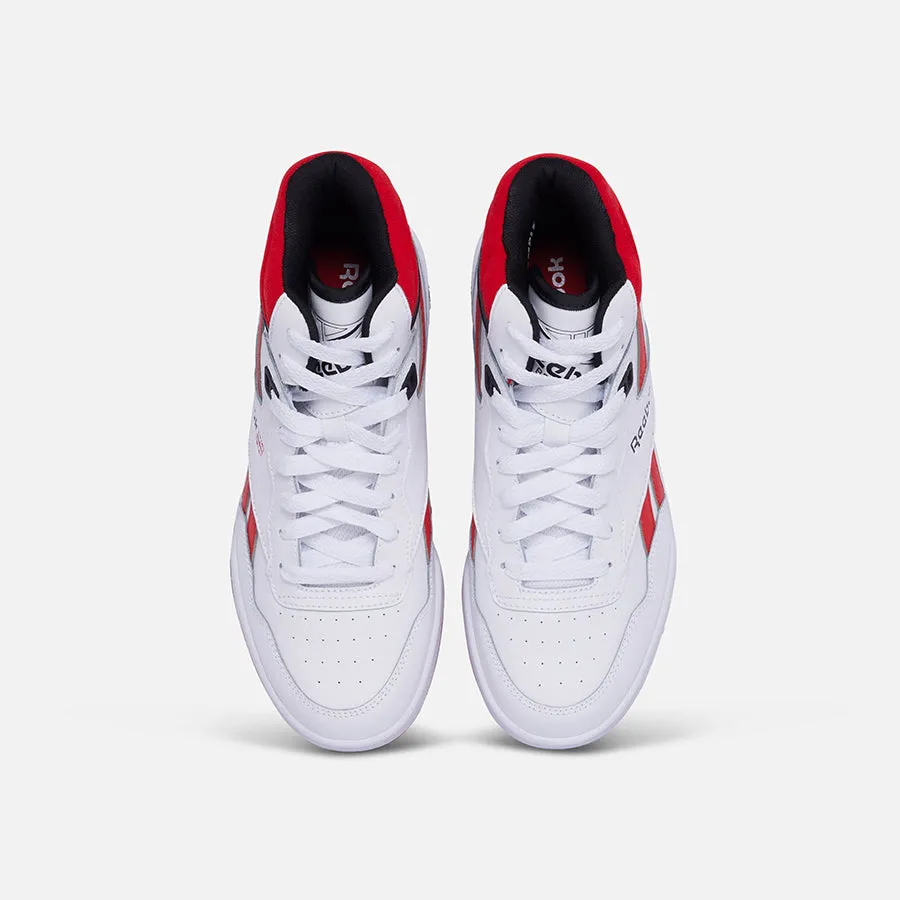 Bb 4000 Ii Mid - Big Kids White/Vector Red/Black Sticky Grip Basketball Shoes